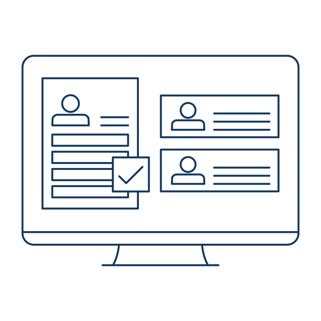 An icon representing the Interfolio Faculty Search process