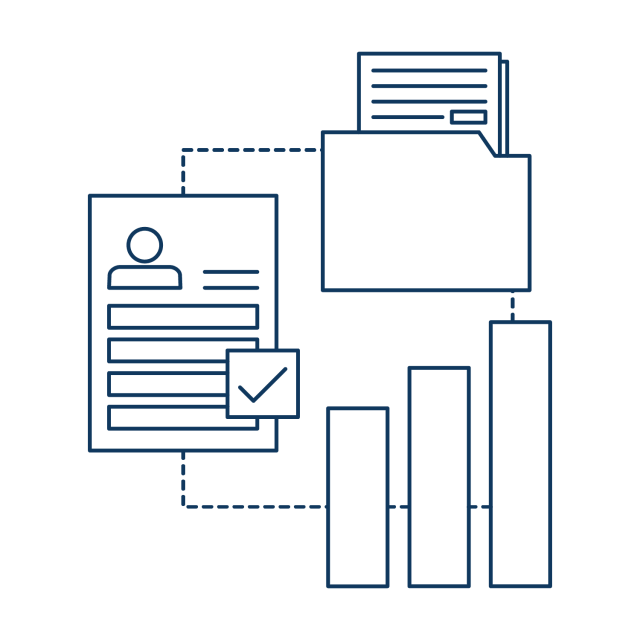 An icon representing the Interfolio Lifecycle Management process