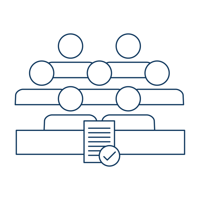 An icon representing the Interfolio Review, Promotion & Tenure process